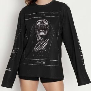 Blackmilk Clothing 666 Death Tarot Oversized sweater